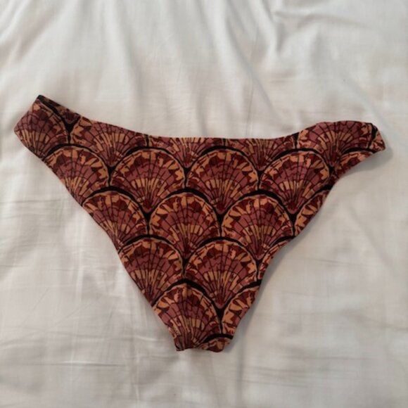 Madewell Bikini Bottom Pink/Coral Print Size L - Picture 2 of 5